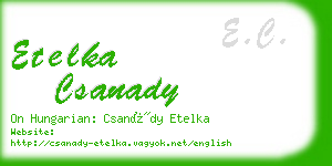 etelka csanady business card